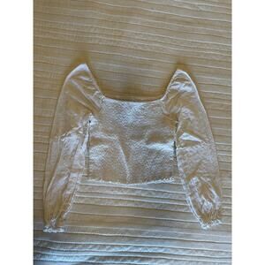 BP. M Smocked Eyelet Long-Sleeve